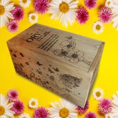 ORY Wooden Gift Box with Custom Engraving | Botanical Skincare Gift Packaging